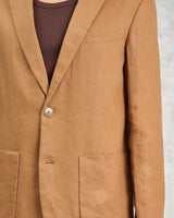 wax london Fintry - Tan Linen Blazer