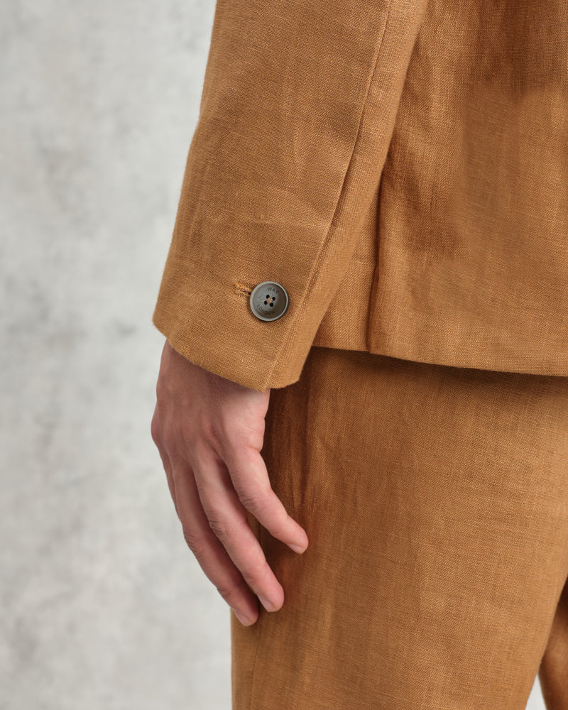 wax london Fintry - Tan Linen Blazer