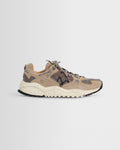 Flower Mountain - Beige And Grey Cow Suede Yamabushi Trainers