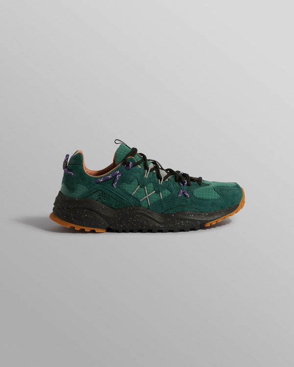 Flower Mountain YAMABUSHI - Green Bottle Suede And Nylon Trainers