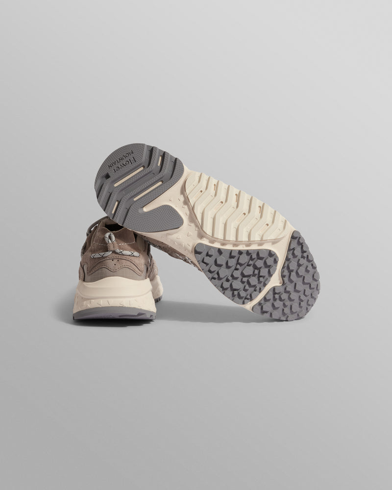 Flower Mountain YAMABUSHI - Light Grey Suede And Nylon Trainers