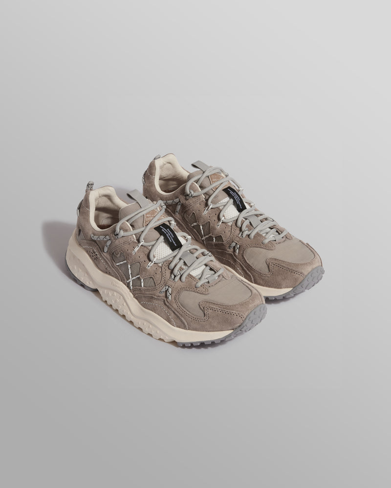 Flower Mountain YAMABUSHI - Light Grey Suede And Nylon Trainers