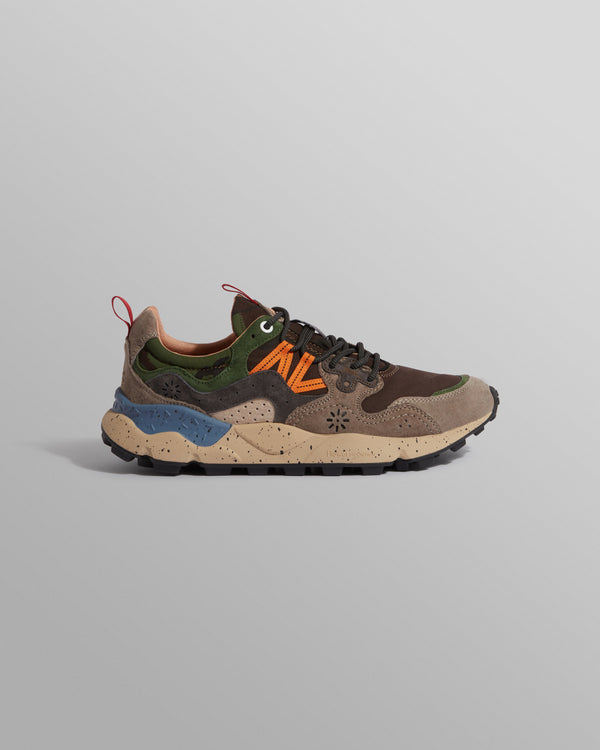 Flower Mountain YAMANO 3 - Dark Grey And Anthracite Suede And Nylon Trainers