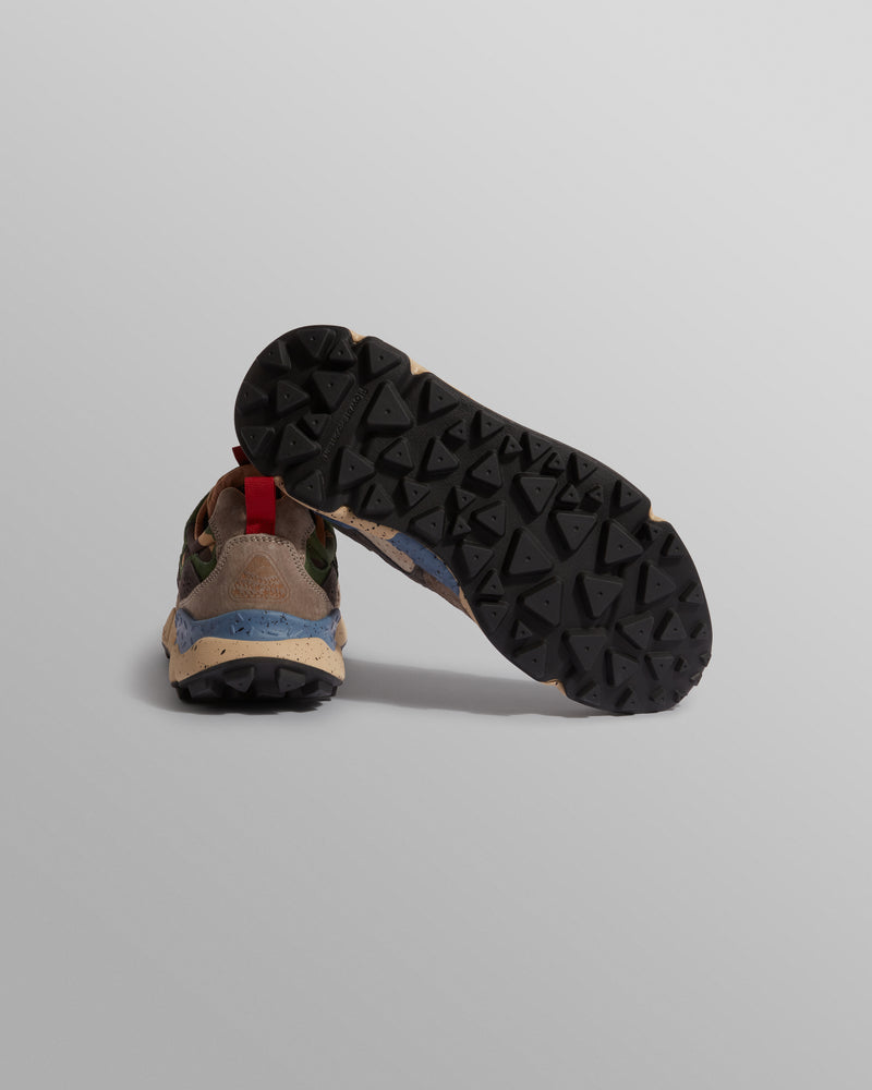 Flower Mountain YAMANO 3 - Dark Grey And Anthracite Suede And Nylon Trainers