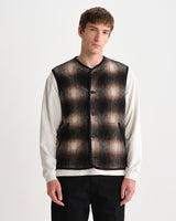 Gower - Brown And Black Check Wool Gilet