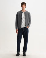 GRANBY CARDIGAN RIBBED WOOL GREY