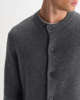 GRANBY CARDIGAN RIBBED WOOL GREY