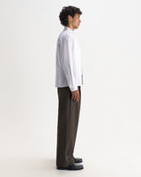 HALCOMB L/S SHIRT MULTI STRIPE COTTON ECRU / MULTI
