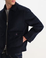 HAMBLIN JACKET DOUBLE FACE CHECK NAVY