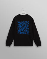 Hayden - Black And Blue 90s Doodle Graphic Cotton T-Shirt