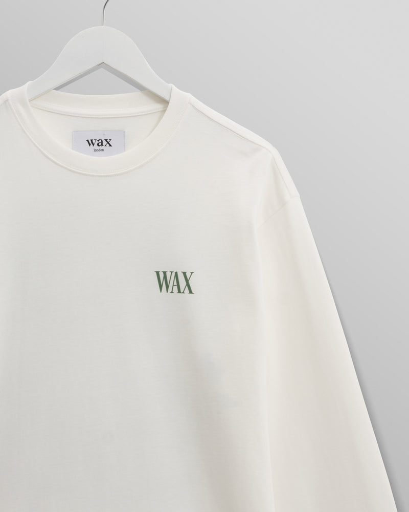 Hayden - White And Green Botanical Graphic Cotton T-Shirt