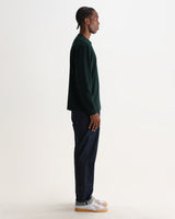 HAYDEN L/S TEE EMORISED COTTON DARK GREEN