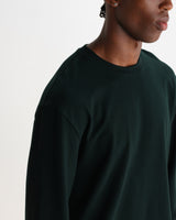 HAYDEN L/S TEE EMORISED COTTON DARK GREEN