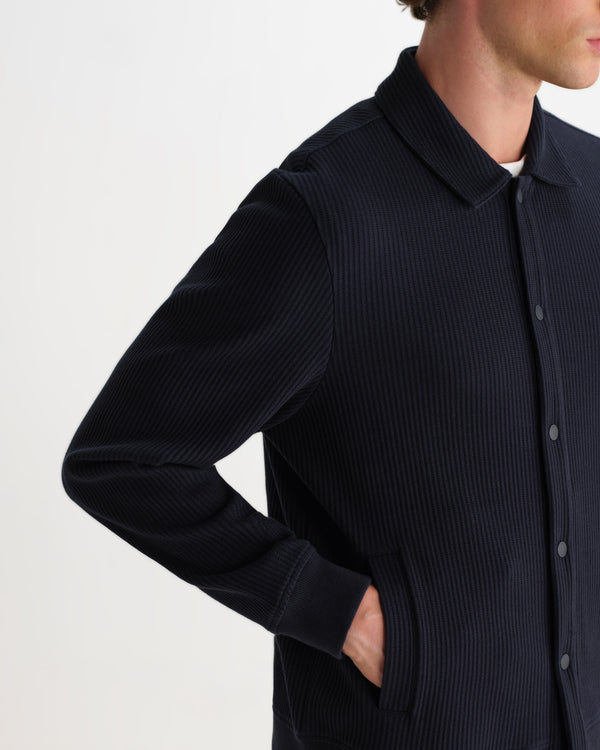 Hays - Navy Structured Waffle Overshirt