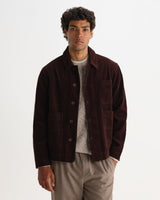 HEALEY CHORE JACKET CORD DARK BROWN