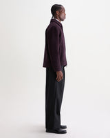HEATH JACKET WOOL BLEND BOUCLE DARK PURPLE