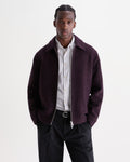 HEATH JACKET WOOL BLEND BOUCLE DARK PURPLE
