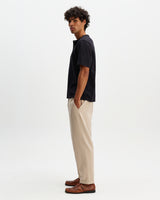 Hill - Black Slub Organic Cotton Henley T-Shirt