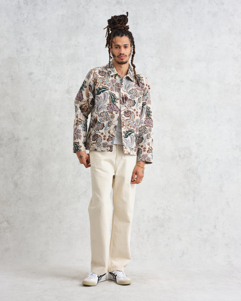 Iggy Jacket Ecru/Multi Botanical Jacquard