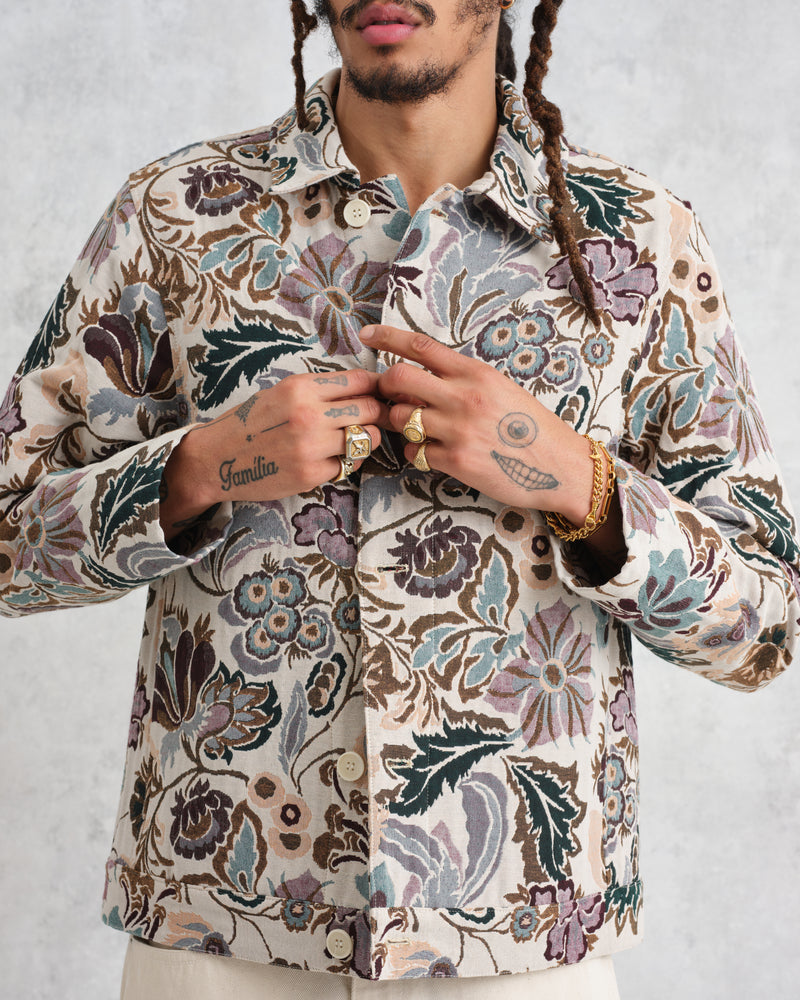 Iggy Jacket Ecru/Multi Botanical Jacquard