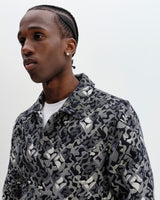 Iggy - Navy And Ecru Tile Jacquard Jacket