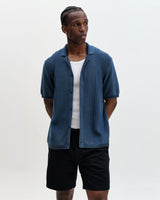 Ivy - Washed Blue Cotton Knitted Shirt