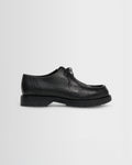 Kleman - Black Grained Leather Padror Shoes