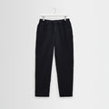 Kurt - Navy Crinkle Cotton-Linen Relaxed Fit Trousers