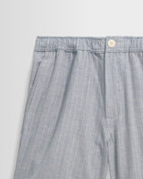 Kurt - Light Blue Herringbone Cotton Shorts