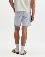 Kurt - Light Blue Herringbone Cotton Shorts