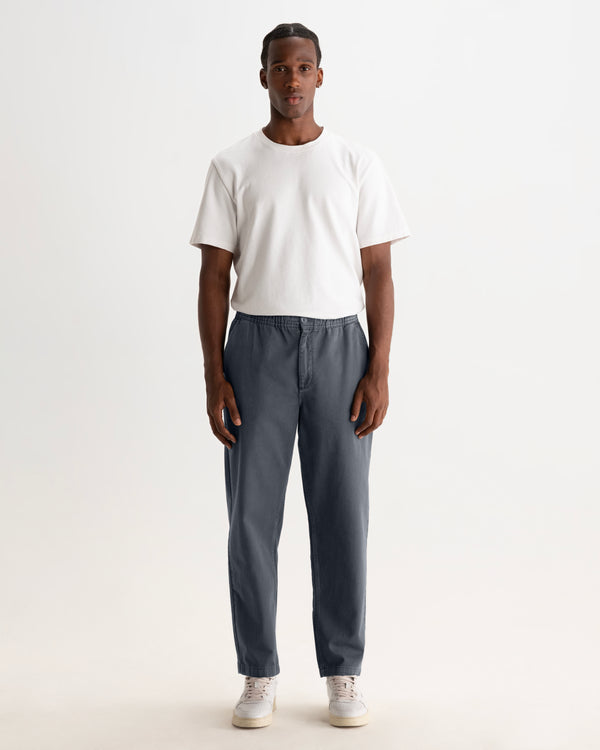 Kurt - Petrol Blue Organic Cotton Trousers