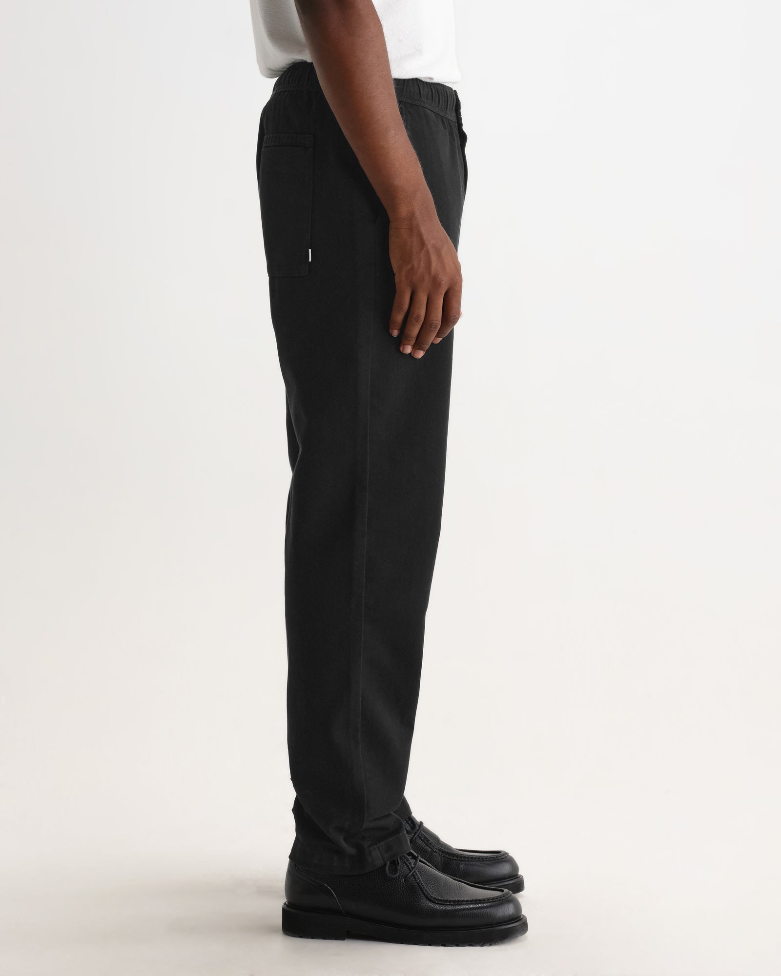 Men's Black Organic Cotton Trousers | Wax London
