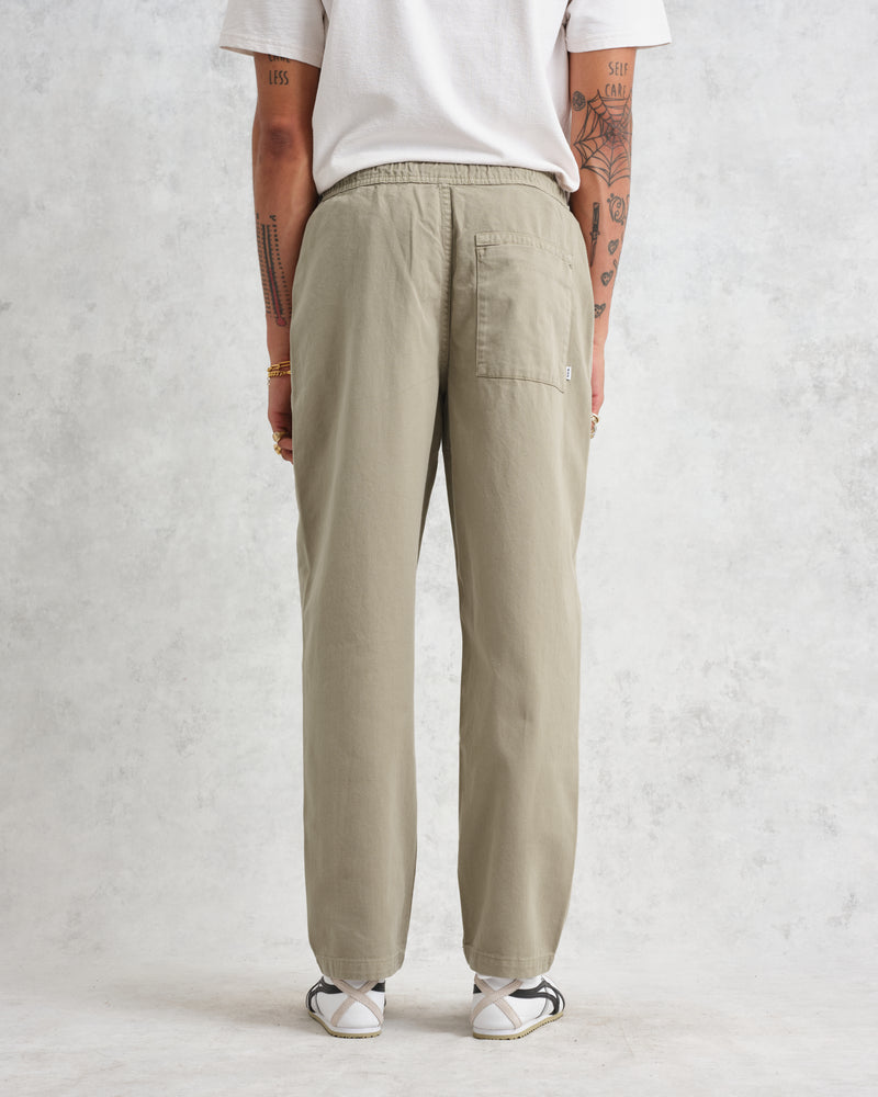 Kurt Trousers Light Khaki Twill Longer Leg