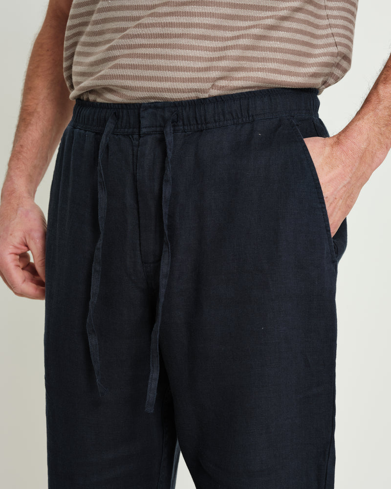 Kurt Trousers Navy Linen