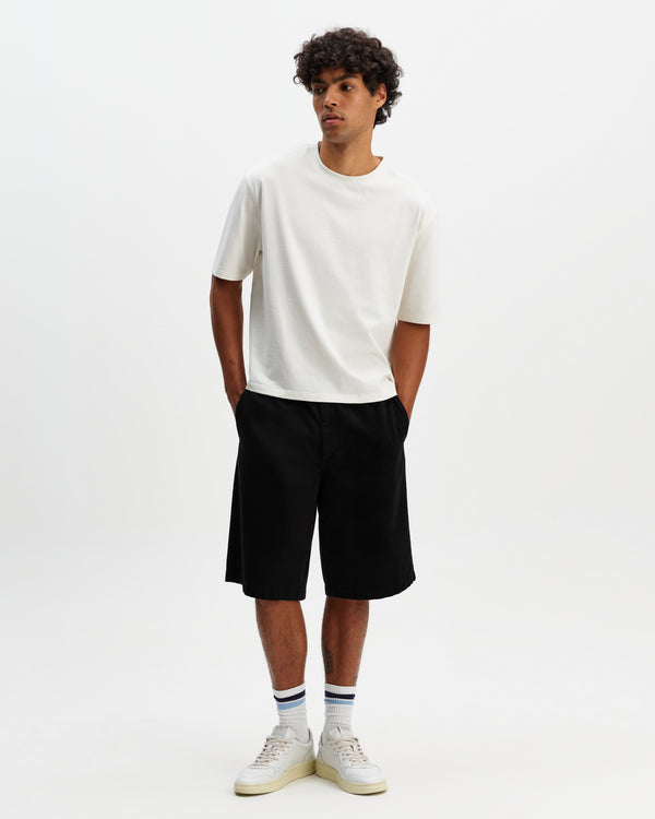 Kyle - Black Organic Cotton Twill Shorts