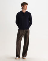 LAWRIE L/S POLO SOFT MERINO WOOL NAVY