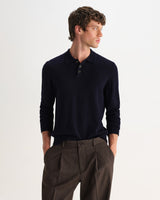 LAWRIE L/S POLO SOFT MERINO WOOL NAVY