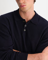 LAWRIE L/S POLO SOFT MERINO WOOL NAVY
