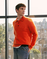 Ashford - Orange Fluffy Wool Polo
