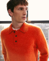 Ashford - Orange Fluffy Wool Polo