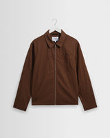 Lytton - Brown Crinkle Nylon Overshirt