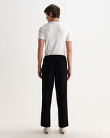 MALHAM TROUSER FLANNEL STRIPE BLACK