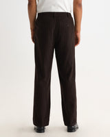 MALHAM TROUSER FLANNEL STRIPE BROWN