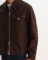 Mason - Dark Brown Peached Canvas Work Jacket