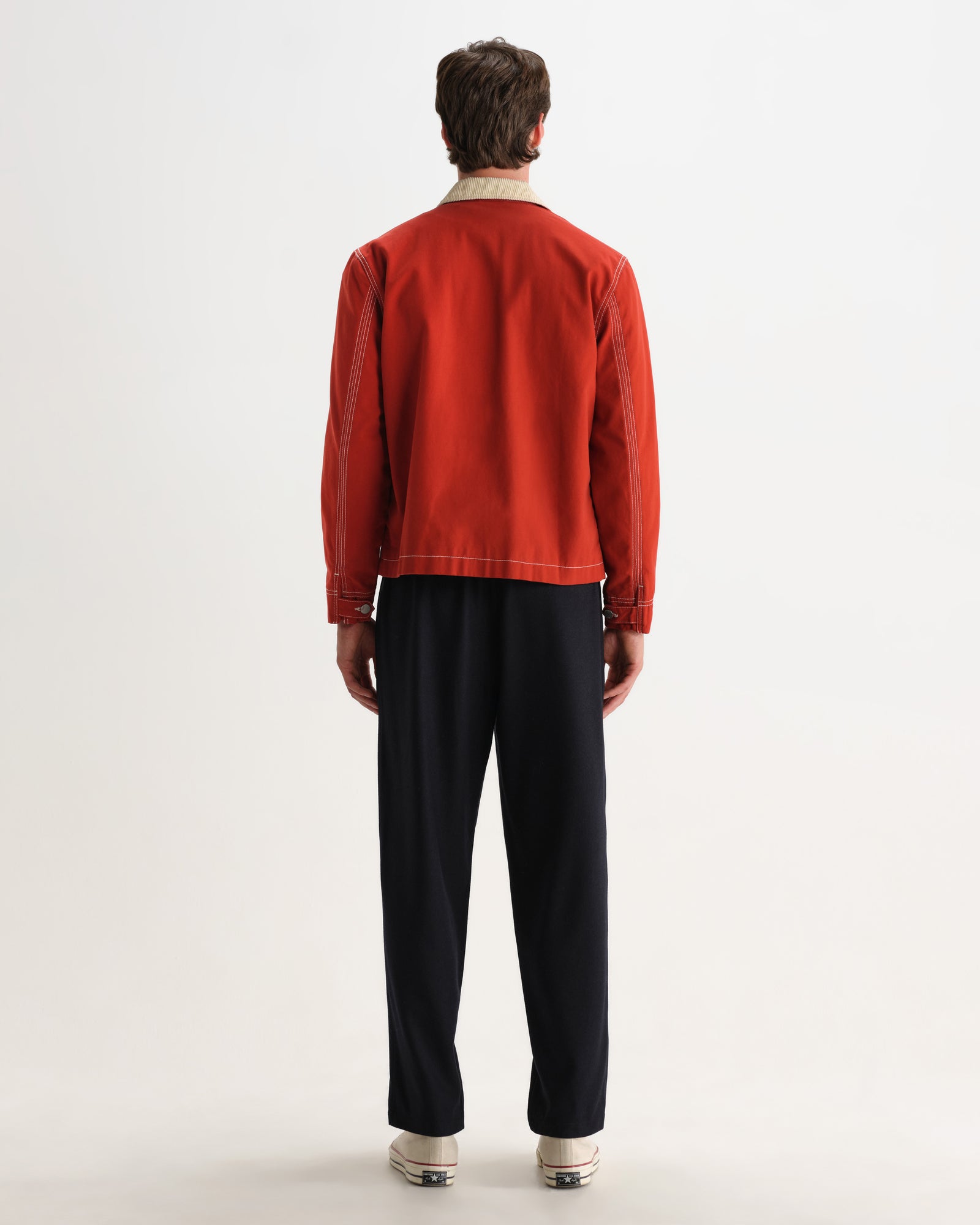 Men's Red Canvas Work Jacket | Wax London