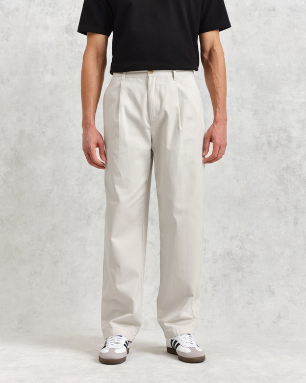 Milo Trousers Off White Cotton Twill