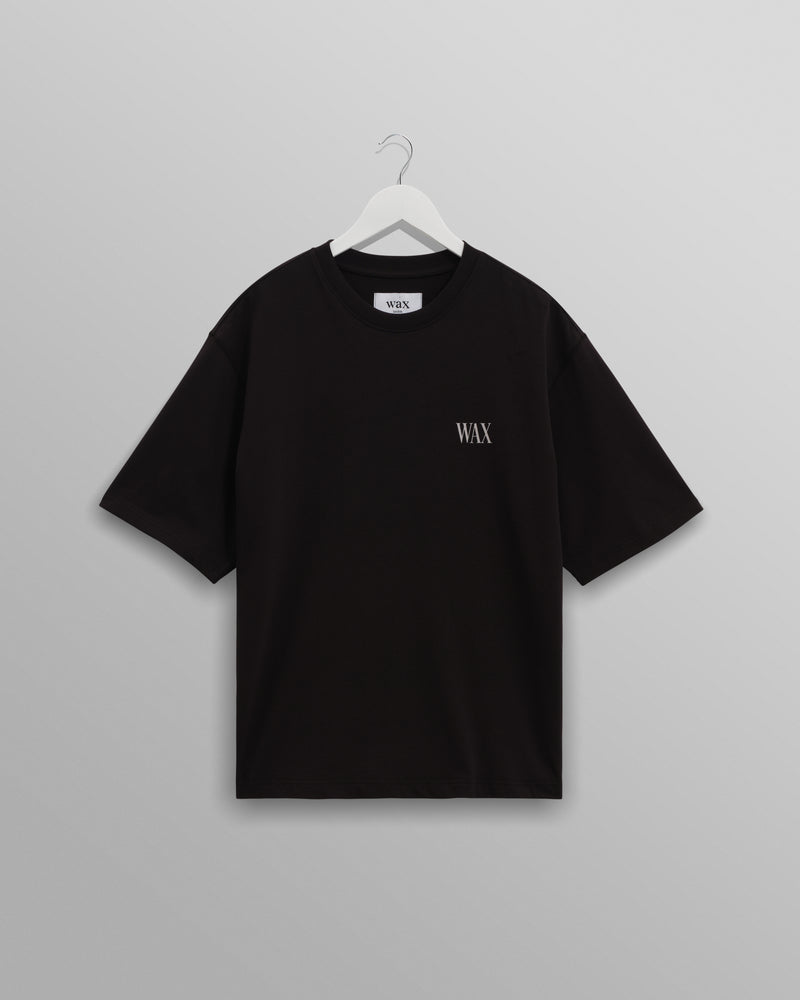 Milton - Black And Beige Botanical Graphic Cotton T-Shirt