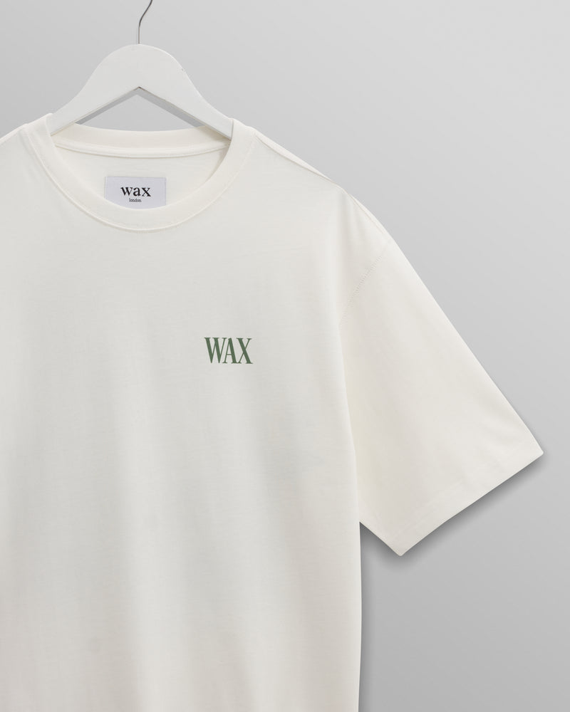 Milton - White And Green Botanical Graphic Cotton T-Shirt