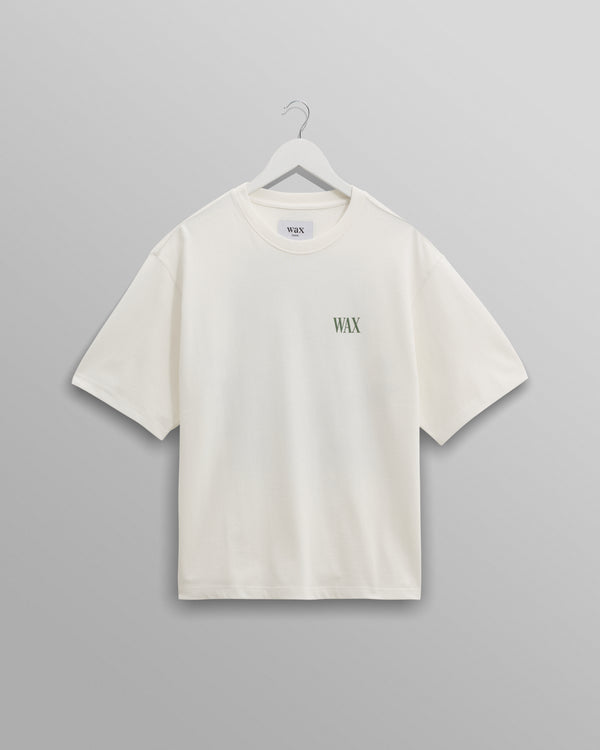 Milton - White And Green Botanical Graphic Cotton T-Shirt