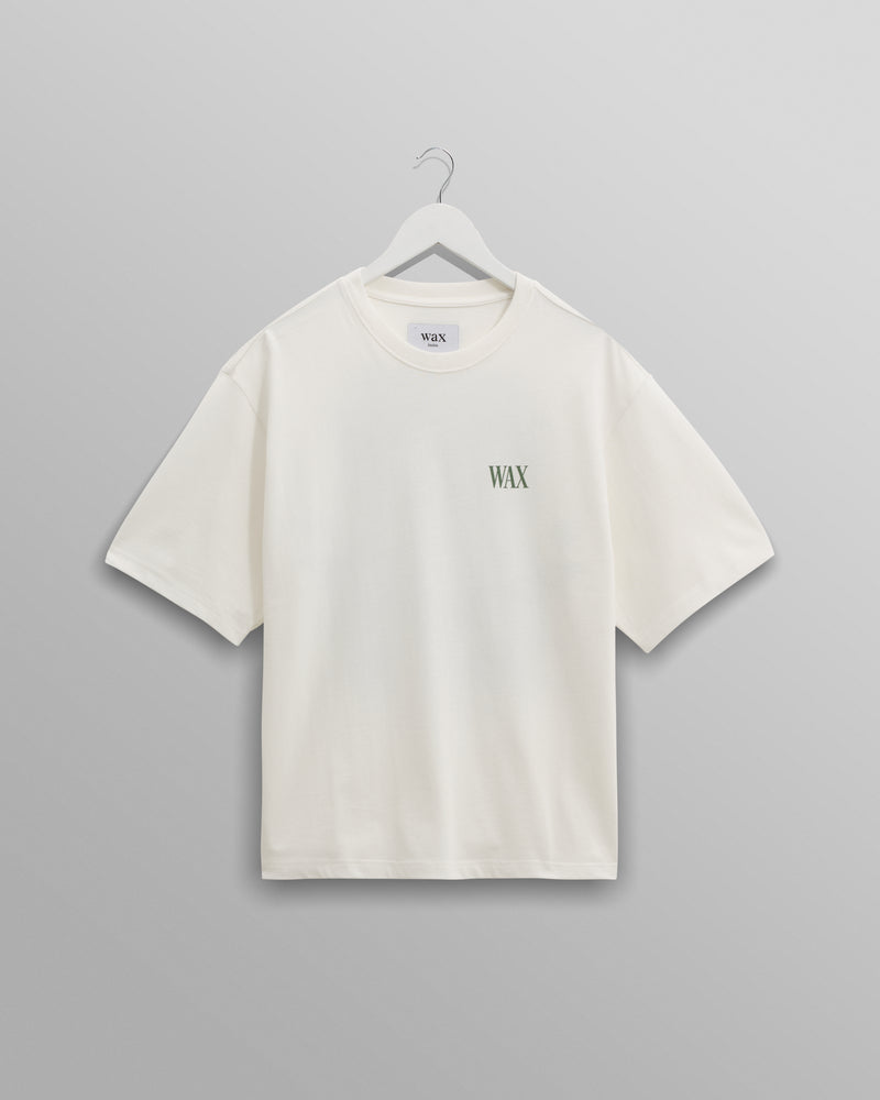 Milton - White And Green Botanical Graphic Cotton T-Shirt